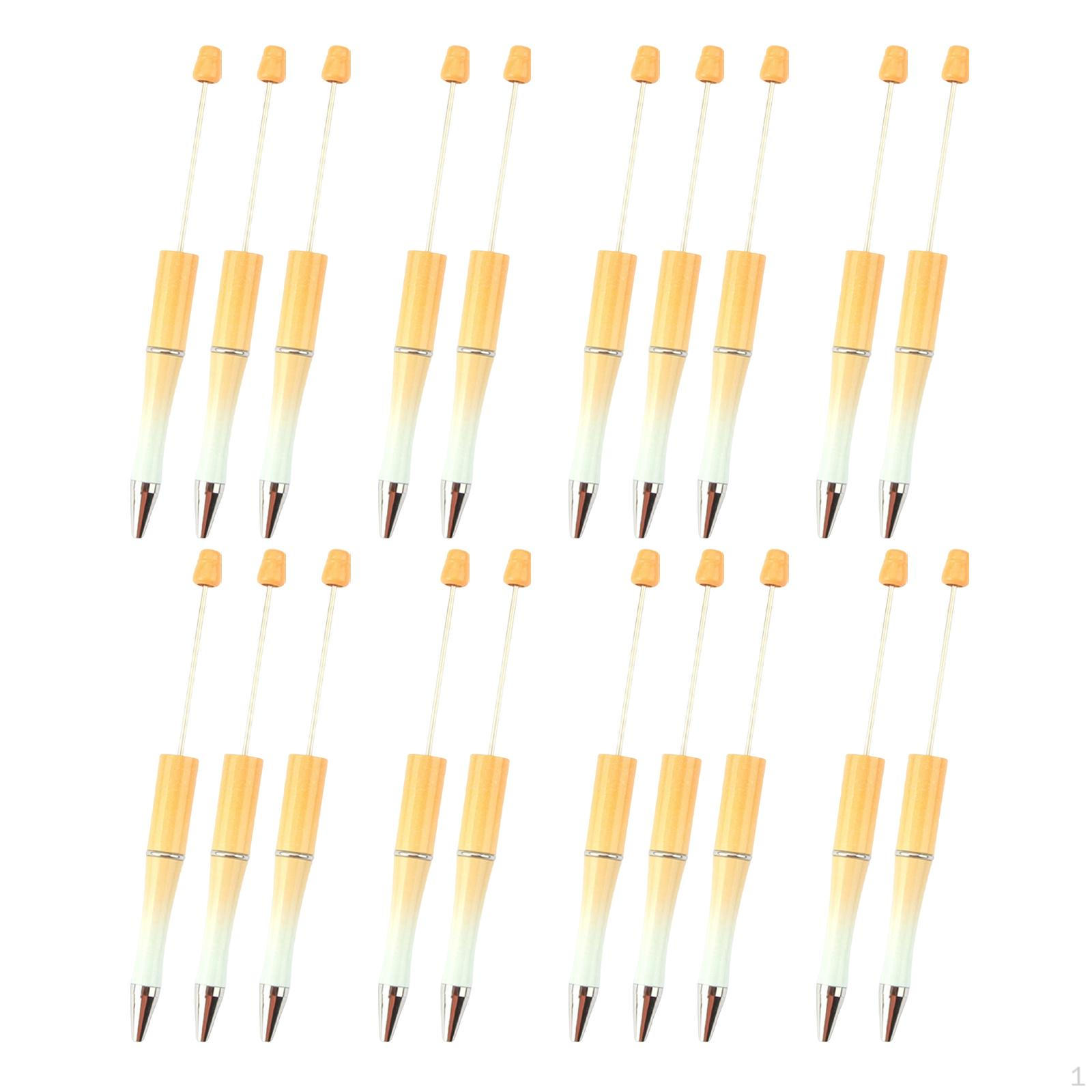 20x Шариковая ручка Ручки для бусин Разноцветные Творческие Печатаемые Шариковые Роликовые Шарики для Orange Yellow