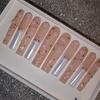 Thick and Hard Artificial Fingernails Square and Long Manicure False Nails with Glue Stickers  Press on Nails