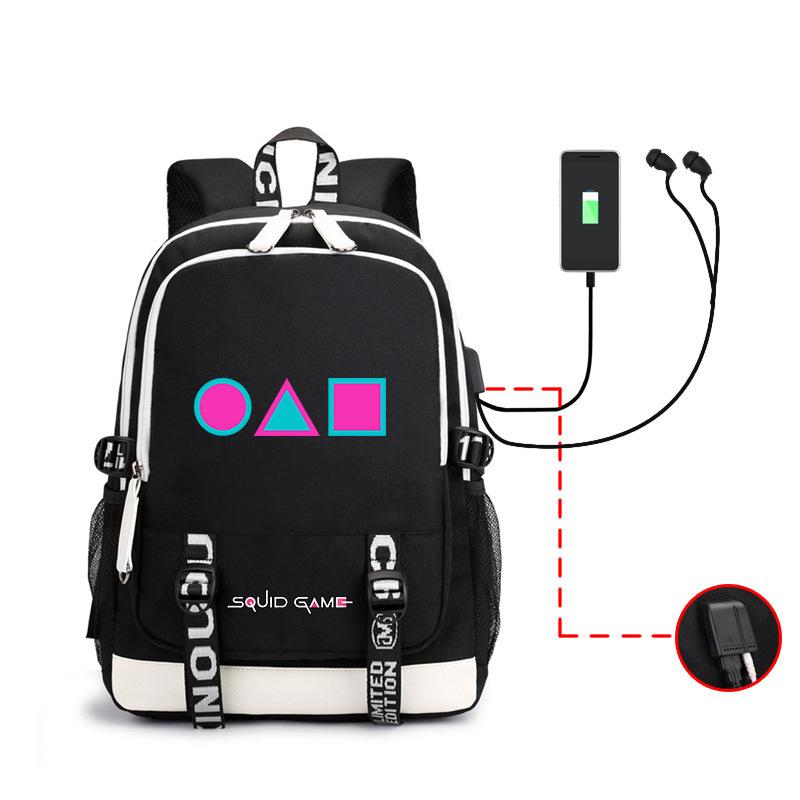 Spot Backpack, Large Capacity Student Backpack with USB, Computer Bag.