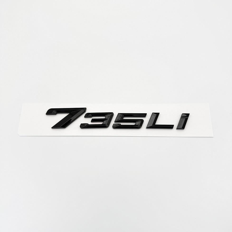2023 Glossy Black Letters735i 740i 760i 735Li XDrive Emblem for BMW New 7 Series Car Fender Trunk Rear Car Logo Sticker Tx2