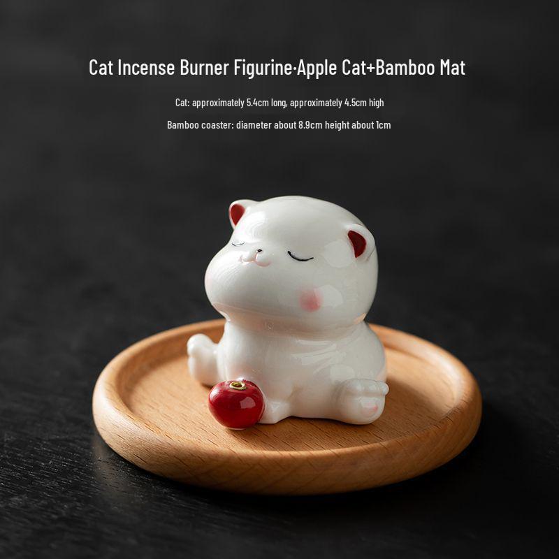 Creative Cute Kitten Ceramic Incense Holder and Burner