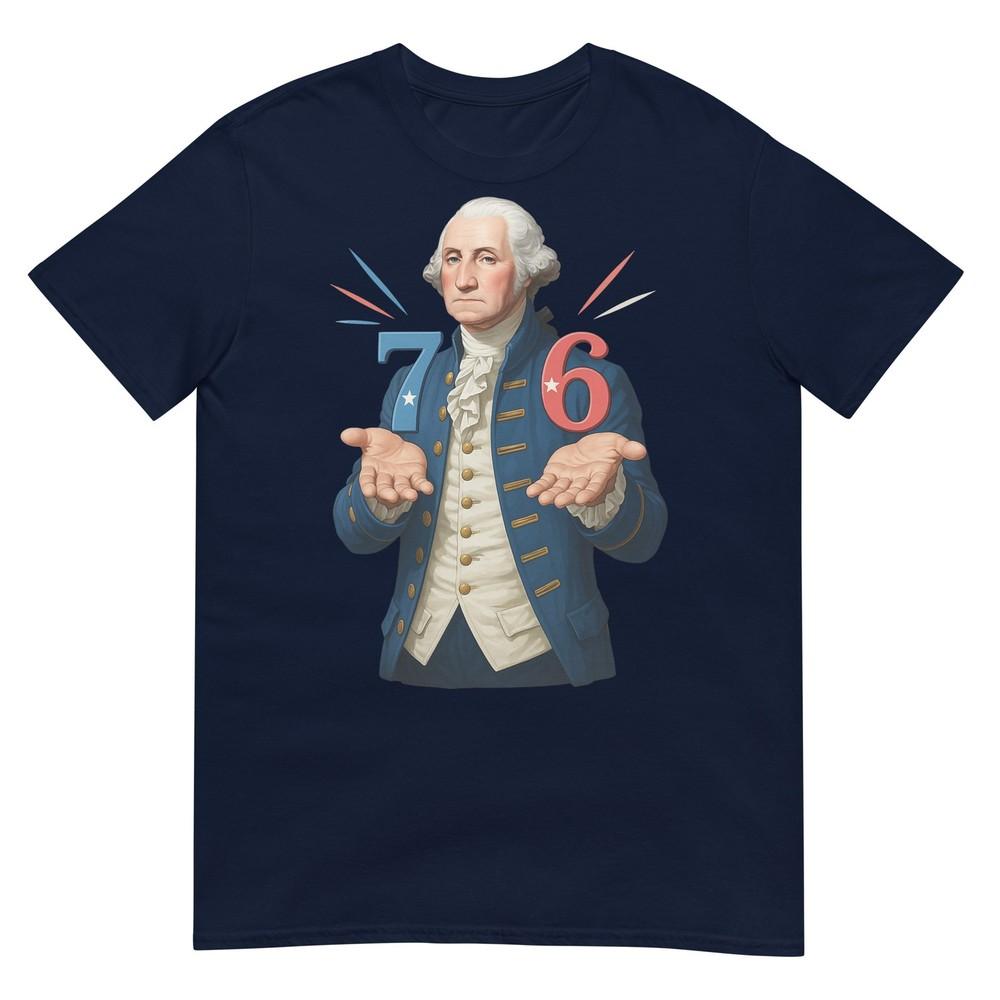 Hugvyn 67 76 George Washington Seven Six Teacher American TShirt S