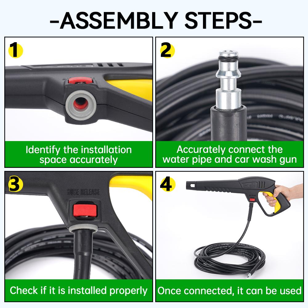 10M High Pressure Washer Hose, 5800 Psi Extension Hose for Lavor Pressure Washer, Water Gun Hose, 40Mpa High Speed Cleaning Pipe