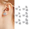 Silver Needle Shiny Zircon Stud Earrings Women Style Cute Sweet Jewelry Accessories Simple  Jewelry Accessories