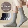 Pánské volné lehké bavlněné dlouhé ponožky pro seniory, nadměrné velikosti, tenké, středně dlouhé, jarní/letní
