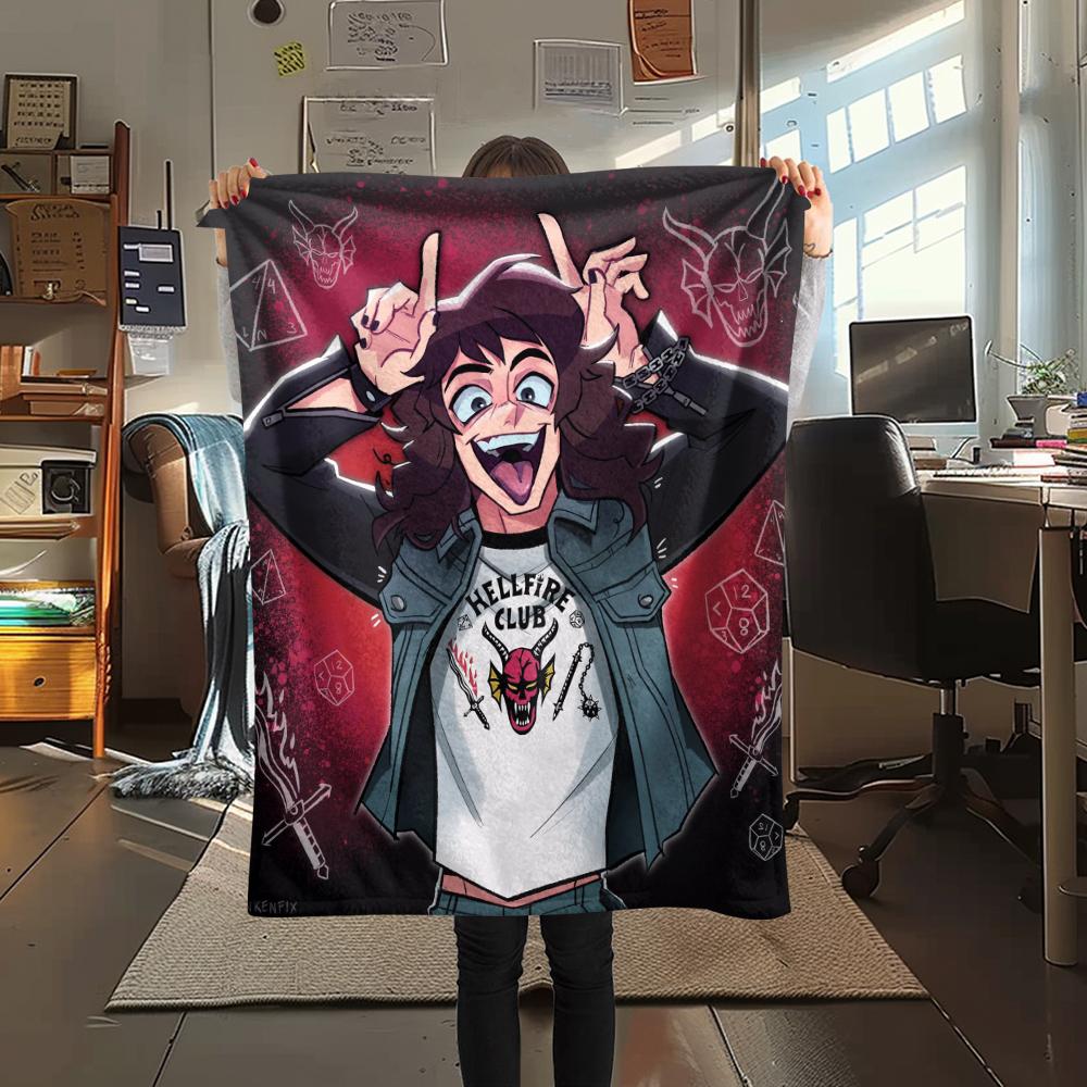 1 Stück Flanelldecke mit Cartoon-Druck, Hohe Qualität, Bequem für alle Jahreszeiten, Heimdekoration, Wärme und Komfort, Perfekt als Weihnachts- oder Geburtstagsgeschenk