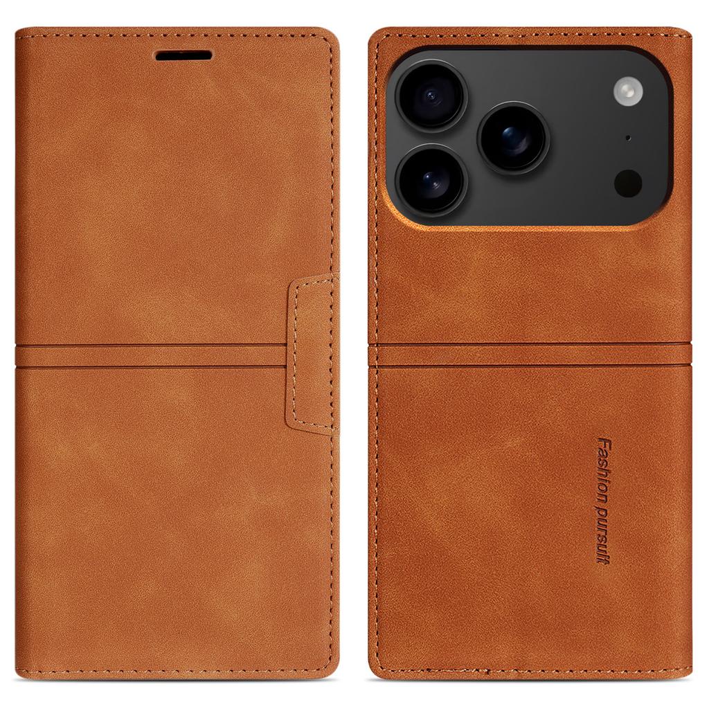 For iPhone 17 Pro Max Wallet Case Magnetic Closing Leather Phone Cover