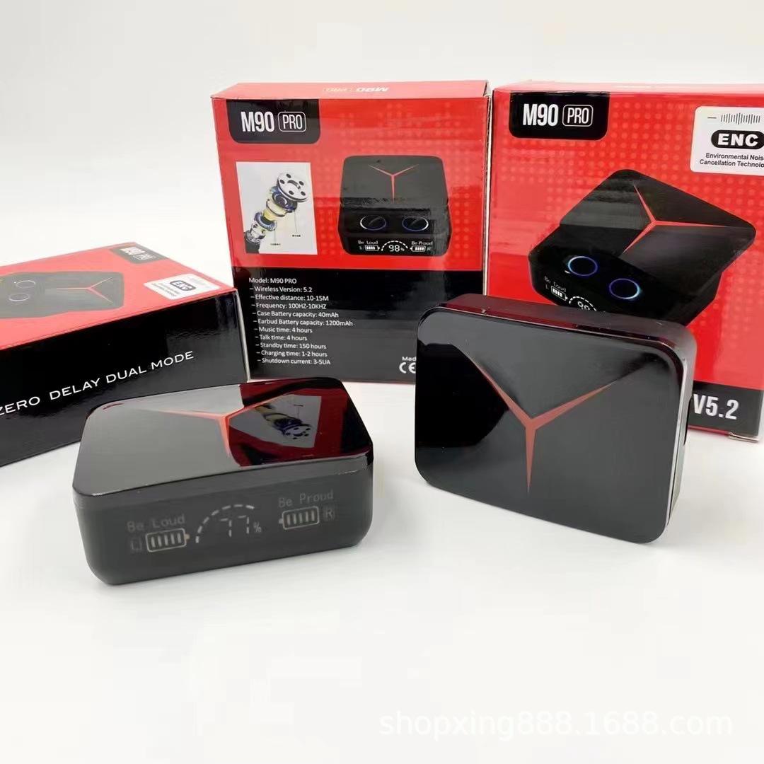 

Приватная модель M90 Настоящие беспроводные Bluetooth спортивные наушники-вкладыши с модной сдвижной крышкой и цифровым дисплеем
