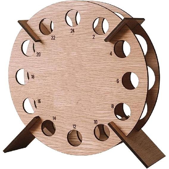 Christmas Countdown Wine Rack, Christmas Tree Wine Rack, Wooden Advent Calendar 24 Days Christmas Tree Wine Bottle Holder, Adult Christmas Tree Round-s