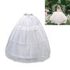 Bride Gown Petticoat with 3 Hoops Support Elastic Waist Band Tulle Underskirt for Wedding Dress and Evening Gowns