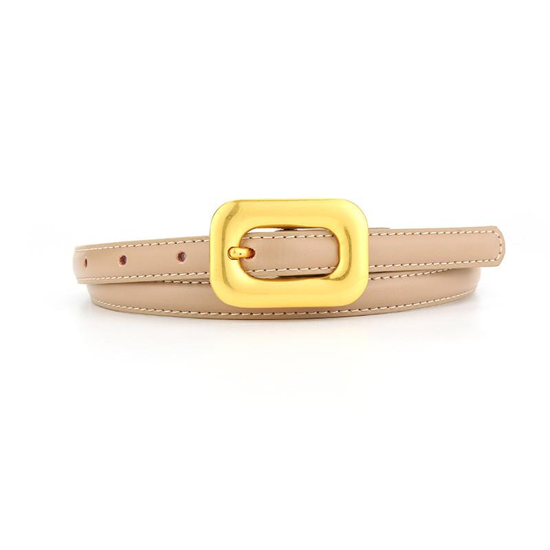 

Genuine Leather Womens Waist Belt With Nickel Alloy Buckle And Smooth Finish For Casual Wear хакі