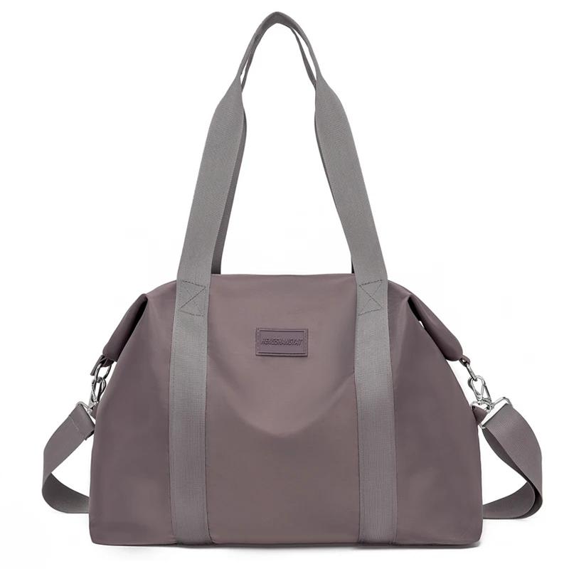 Nylon Zipper Shoulder Bag  Travel Handbag  Solid Versatile  Casual  Soft  Simple  Commuting  Fitness