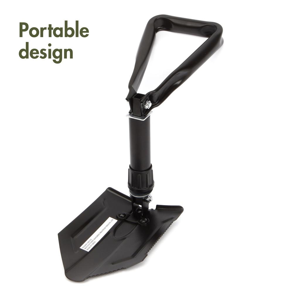 Heavy Duty Folding Shovel Steel Serrated Edge Camping Outdoor Survival Gear Tool Emergency Kit Lightweight 2.75lbs Model 4803