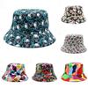 Bucket Skull Print Hat Colorful Fisherman Hat Outdoor Sports Sunshade Adult Hat