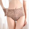 Sexy Lace Panties for Women High Waist Ultra-thin See-through Mesh Underwear Panties Large Size Cotton Crotch Briefs Lingerie