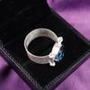 Natural London Blue Topaz Gemstone 925 Sterling Silver Jewelry Handcrafted Ring RR-22-10