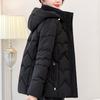 Mode Winterjacken Damen Parkas Kapuze Dick Warm Lässig Mittleren Alters Damen Kurze Mäntel