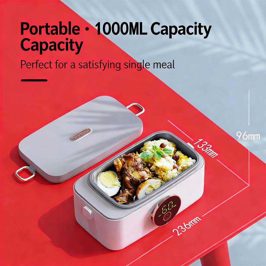 Electric Thermal Insulated Lunch Box No Water Needed Fast Heating Insulated Lunch Box For Hot Meals