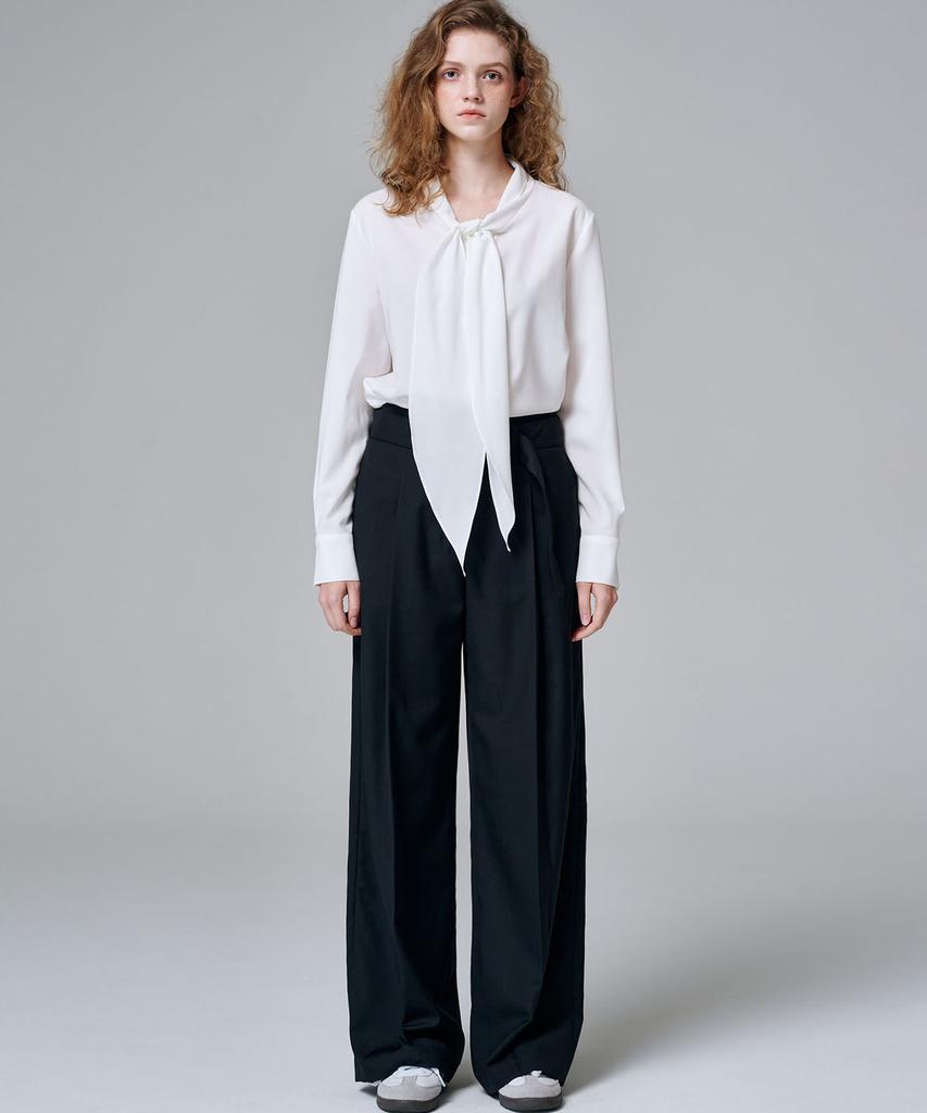 MALOUPE 4113 Summer Tie Blouse (White)