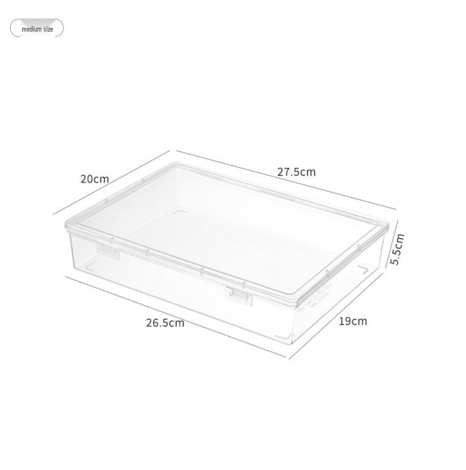 Obdélníkový průhledný PP plastový úložný box na sluchátka a psací potřeby
