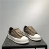 LUXSOLE Leather Board Shoes New Lace-up Low-top Trendy Thick-soled Versatile Sports and Leisure Shoes