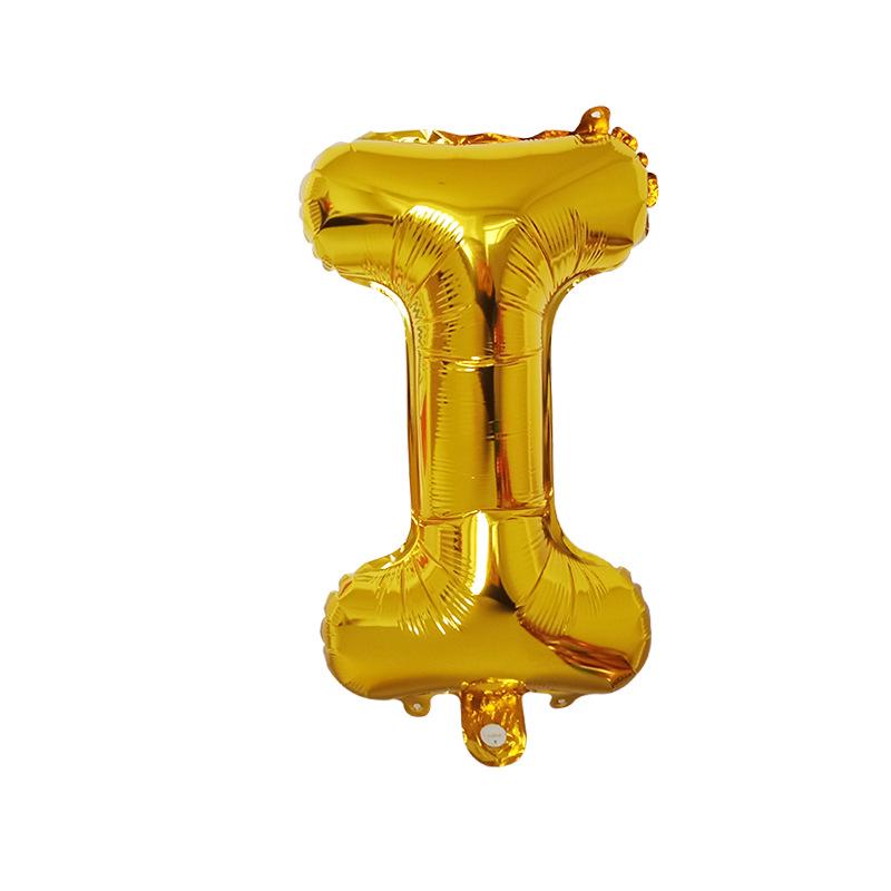 50pcs Letter Balloon Aluminum Foil 50 Cm Bright Gold Silver Aluminum Film Letter Balloon