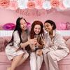 NISOCY Bachelorette Party Decoration, Pink Bridal Shower Decoration Bride To Be Sign Banner with Fringe Party Curta and Honeycomb Balls for Fall