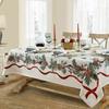 Christmas Tablecloth Winter Snowman Xmas Tree Wreath Design Rectangle Tablecloths Washable Fabric Table Cover