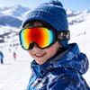 Gogle Narciarskie dla Dzieci Przeciwmgielne Gogle Śnieżne Ochrona UV Wiatroszczelne Gogle Snowboardowe dla Chłopców Dziewcząt Młodzieży Outdoor Narciarstwo Snowboard Motocykl Śnieżny Gogle