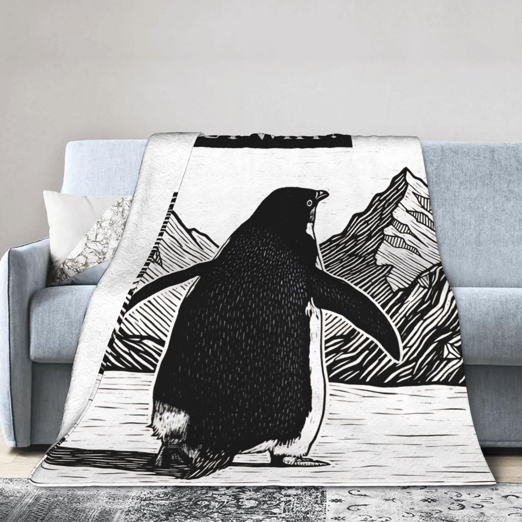 But Why Nihilist Penguin Blankets Fleece Summer Air Conditioning Multi-function Throw Blanket for Bedding Bedding Throws