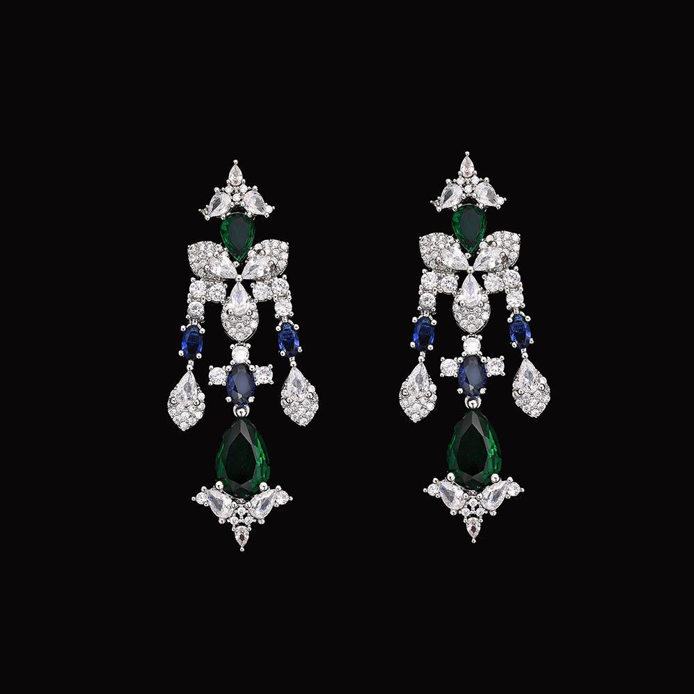 Women's necklace set cubic zirconia bridal jewelry Dubai wedding engagement party holiday jewelry accessories