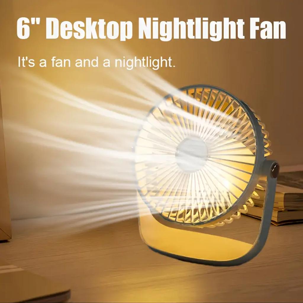 USB Rechargeable Table Fan Portable Mini Desk Fan 360 Degree Rotation Adjustable Clip-on Fan For Student Dormitory