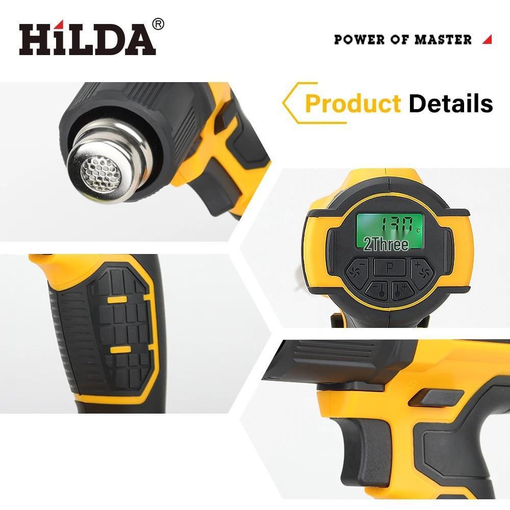 Industrial Wireless Hot Air Gun with Large Lithium Battery for Heat Shrink Film and Plastic Welding