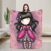 Cute S-Santorod Girl Cartoon Wool Blankets  Custom Throw Blanket for  Sofa Bedding Lounge 200x150cm Bedspreads