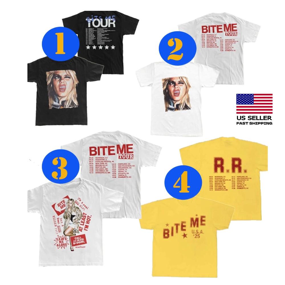 New Apparel Tshirt! Renee Rapp Bite Me Tour 2025 Shirt Unisex T-Shirt Graphic Tee XXL