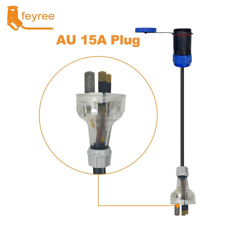 Feyree 7kW Portable EV Charger Replaceable Power Side Plugs Compatible with Multi-Country Charging Standard for Universal Use