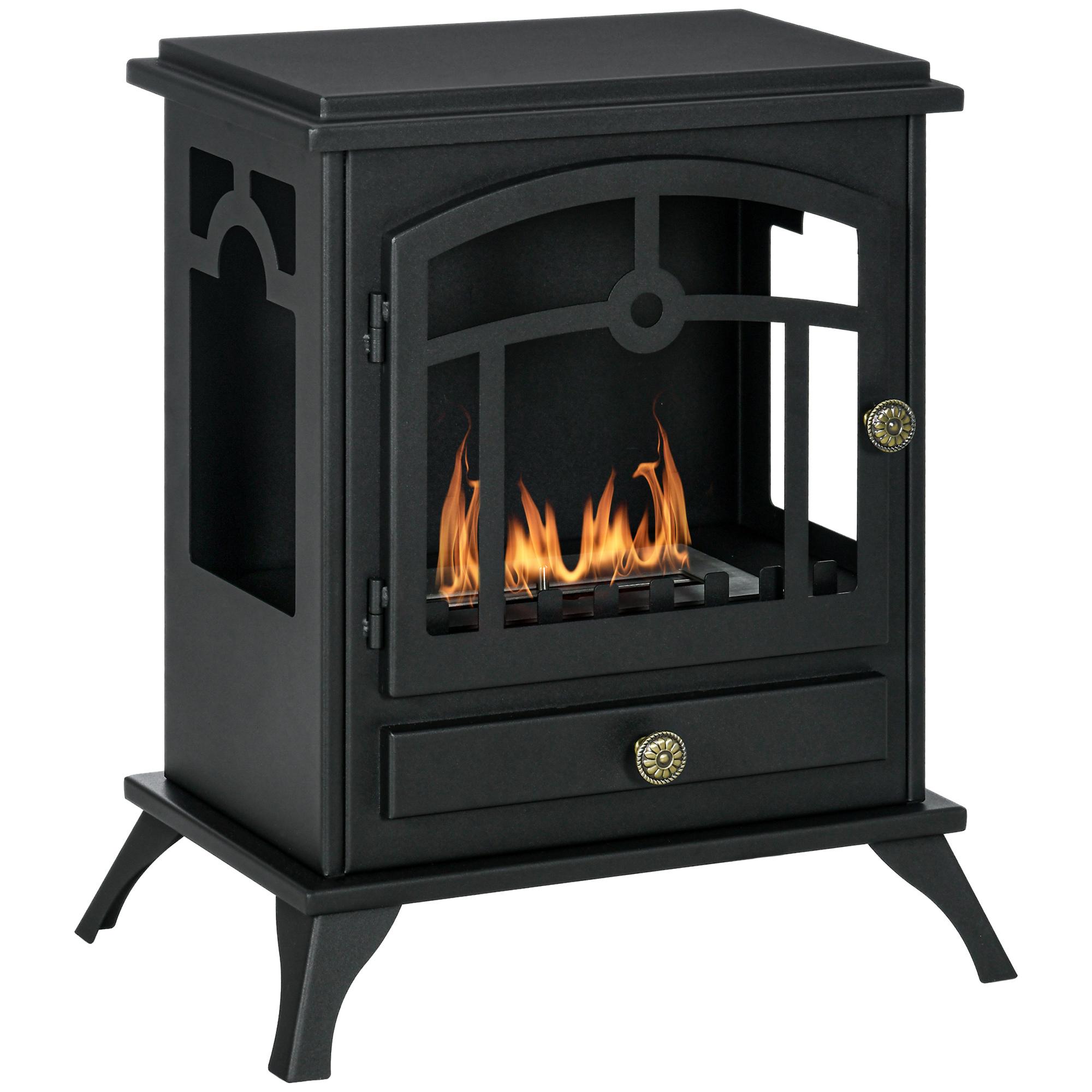 Freestanding bioethanol fireplace, 1.2L burner