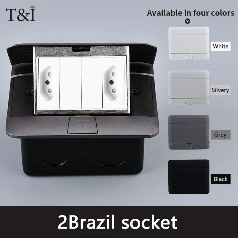 Hidden Ground PLUG Socket,Power Sockets With USB Charge Port,16A Russia Eu FR HDMI Standard POP-UP Floor Outlets 146x120mm
