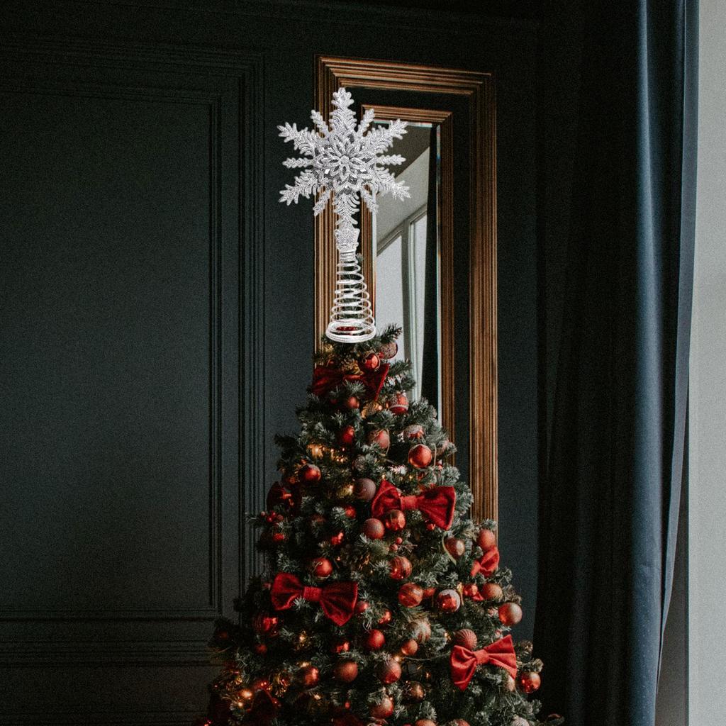 Tree Topper Gift ,Creative, Hollow Design, Christmas Decoration ,Decorative Ornament for Party Office Shop Holiday Decor Holiday