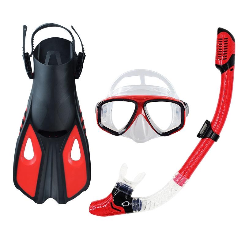 Outdoor sports equipment snorkeling Sambo large frame diving goggles fully dry breathing tube fins snorkeling set