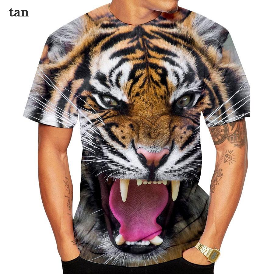 2022 NOU Haine pentru bărbați cu mânecă scurtă Tigru 3d Animal creativ Digital O-neck Tricou cu imprimeu 3D Tigru Femei Topuri XS-5XL