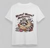 Women's Raccoon Family Graphic Oversize Tee Mama Cubs Design Cotton Unisex Top