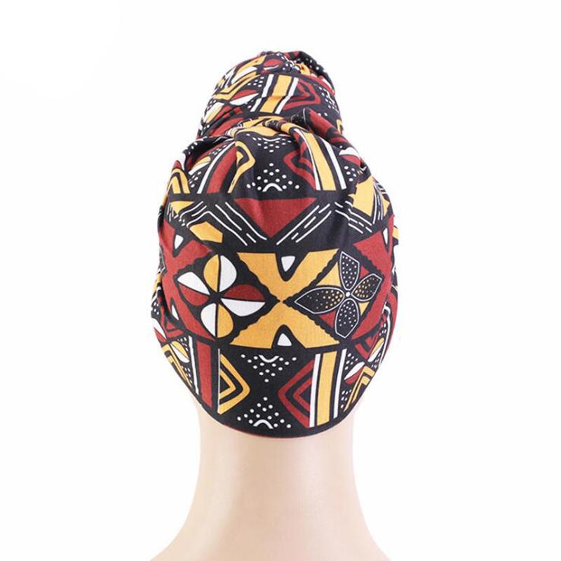 India Turban Women Printed Turban Big Flower Headwear Bandana Hijab Long Turban Hair Accessories