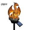 Lampada Decorativa per Patio Solare Drago Luce da Giardino, Lanterna Statua Esterna in Resina Gotica, Decorazione Medievale per Cortile, Regalo Unico Fan Luce Fiabesca