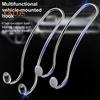 4Pcs Car Seat Headrest Hook Heavy Duty Stainless Steel Multifunctional Universal SUV Auto Seatback Mount Organizer Hanger Car Interior Accessories