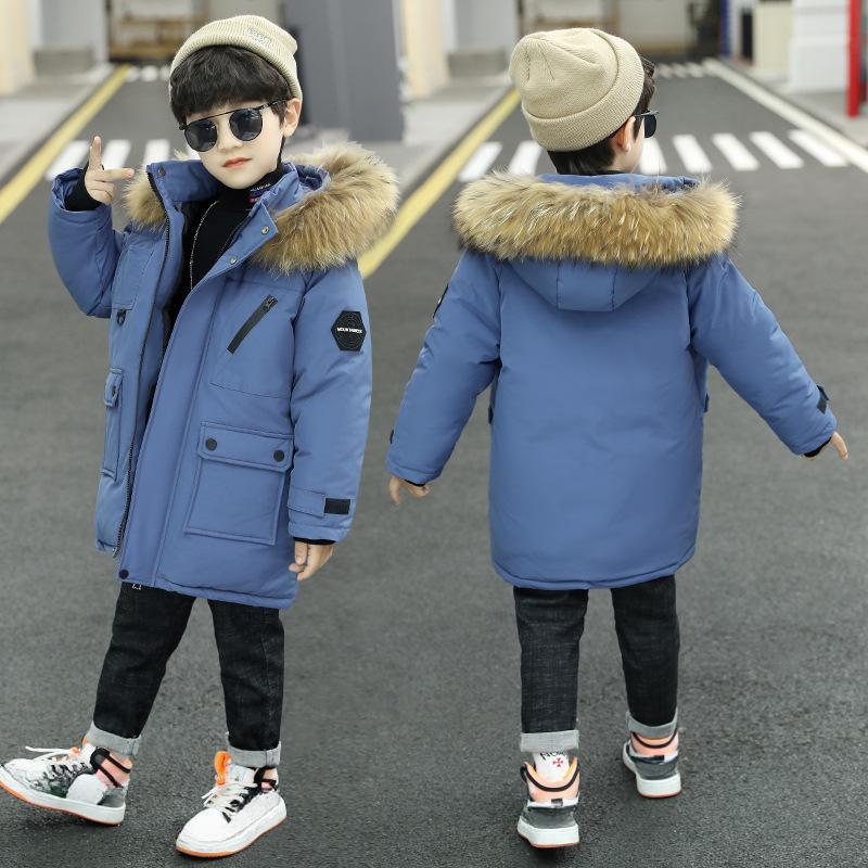 Haine groase de iarnă din bumbac pentru copii Jachetă nouă căptușită cu bumbac pentru băieți Palton cald pentru copii în stil coreean