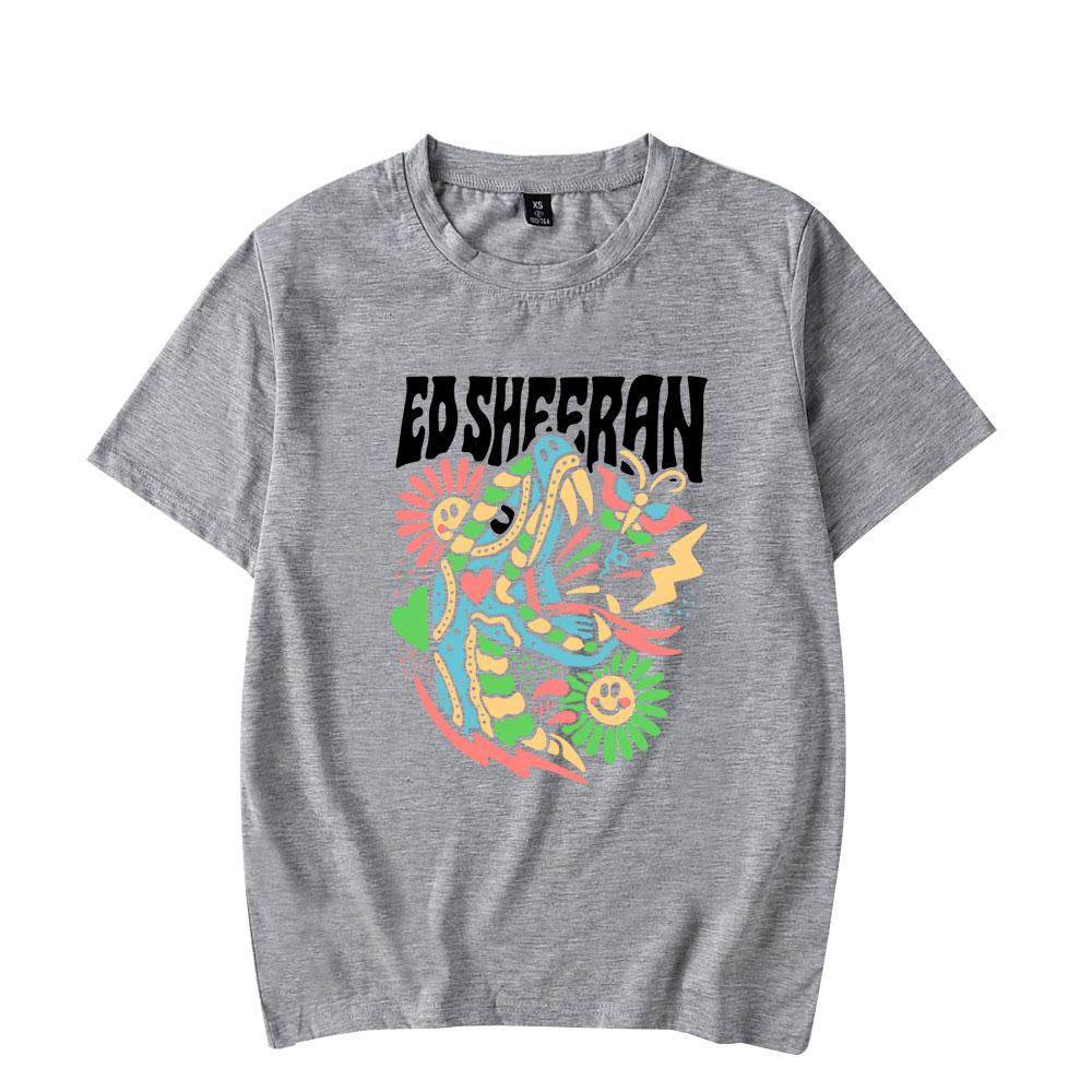 Damen Herren T-Shirts Ed Sheeran Aufdruck O-Ausschnitt Übergroß Kurzärmlig Mode Herrenbekleidung Streetwear
