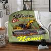 Custom Name excavator Theme Printed Blanket - Perfect for Couch, Bed, Travel & Outdoor Use | Machine Washable, Cozy & Durable.