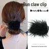 Korean Style Rhinestone Flower Top Knot Claw Clip for Women - 2025 Hairpin Headwear Fashion
