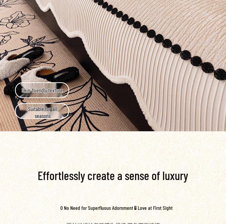 Luxurious Irregular Chenille Sofa Cushion - Non-Slip, All-Season, Universal 2026 Design